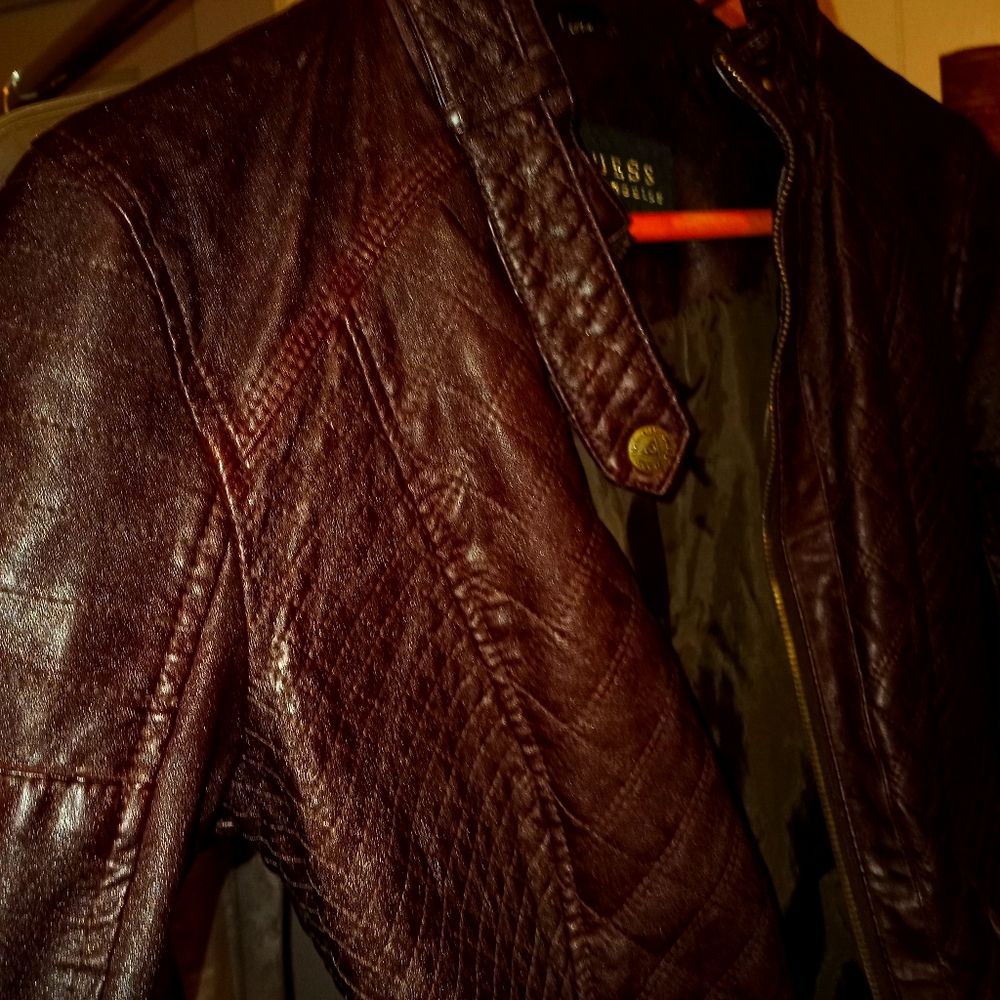 Genuine leather Guess jacket never worn